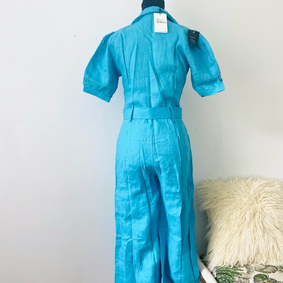 Faithful The Brand Size XS /6 Frederikke Boilersuit in Plain Blue Topaz Jumpsuit - Picture 5 of 10